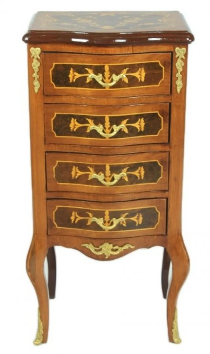 Baroque chest of drawers mahogany with 4 drawers Mod2 - handmade from solid wood