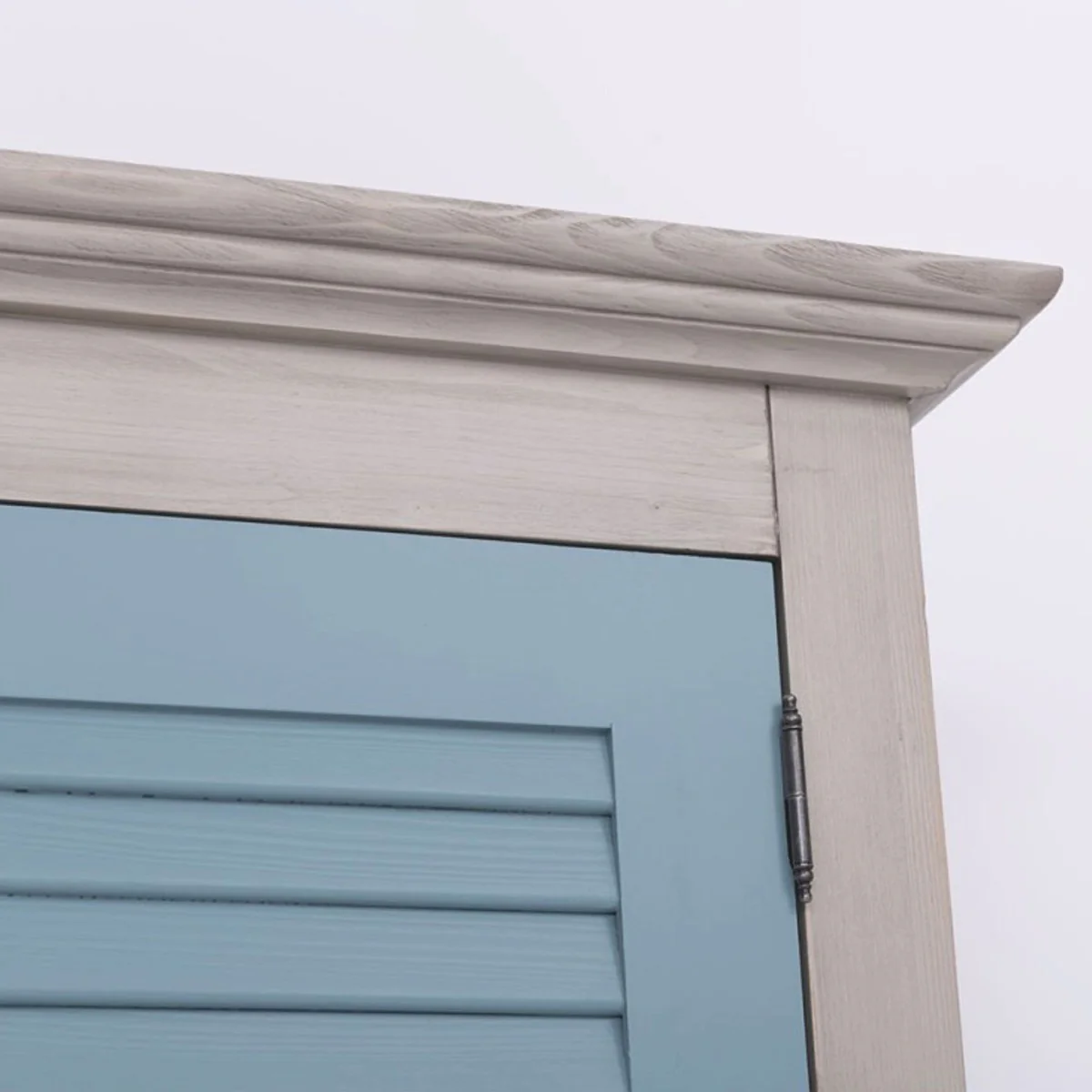 Country Style Bedroom Cabinet Gray / Blue 109 cm - Bedroom Furniture