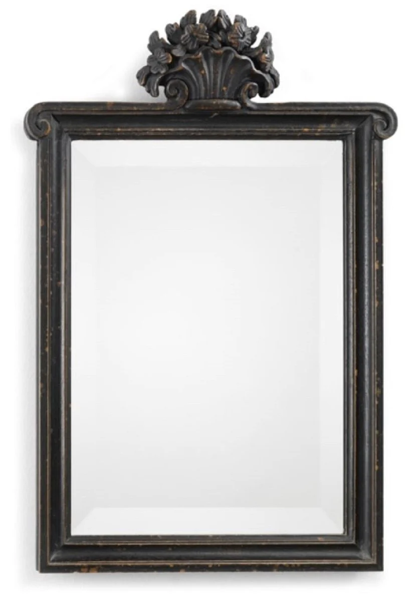 Luxury Baroque Mirror Antique Black - Handmade Italian Baroque Style Wall Mirror - Luxury Furniture in Baroque Style - Luxury Quality - Made in Italy