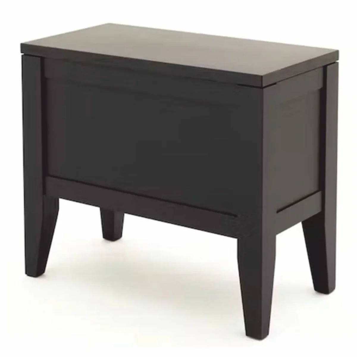 Country style bedside table with drawer black 70 cm - bedroom furniture
