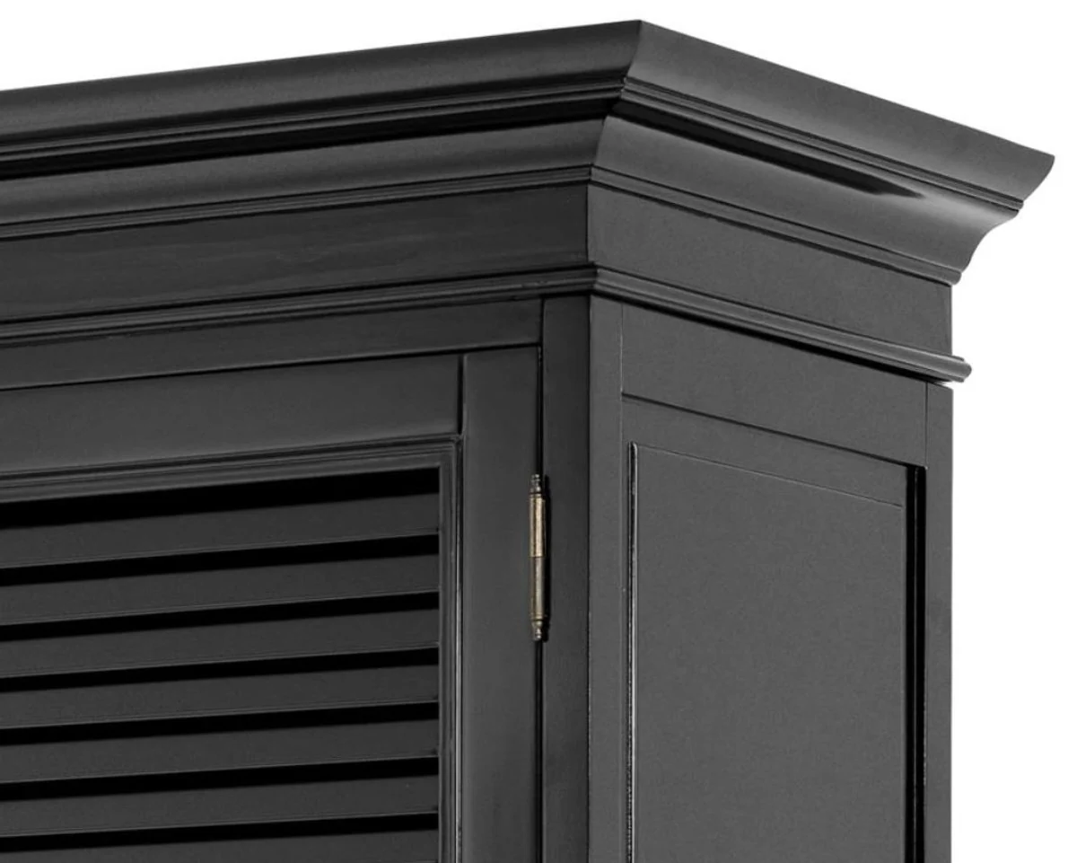 Luxury bedroom cupboard / wardrobe with 2 doors and 2 drawers black 135 x 58 x H. 227 cm - Luxury bedroom furniture