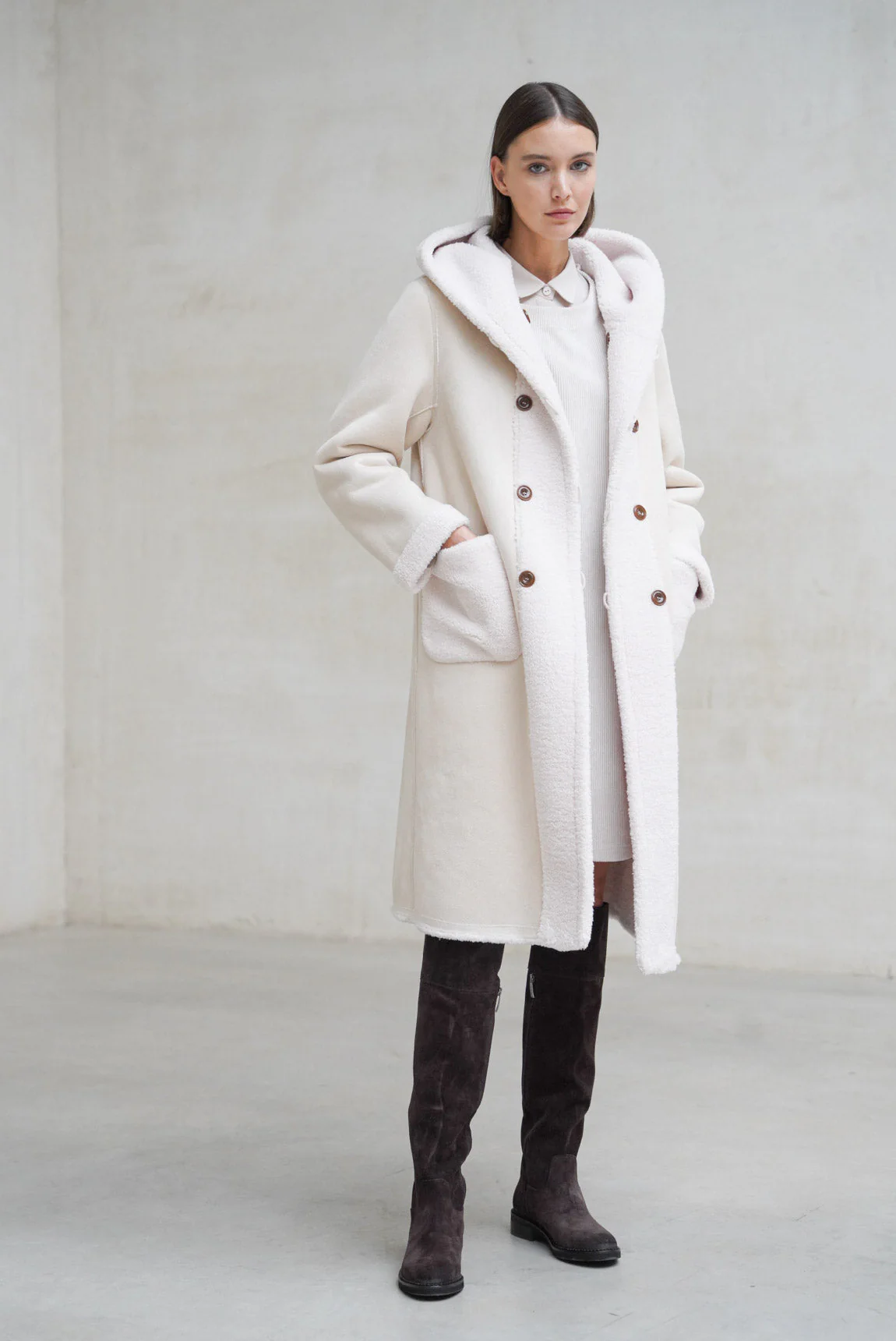 Rivera-Spain Briona Wendemantel in Ecru