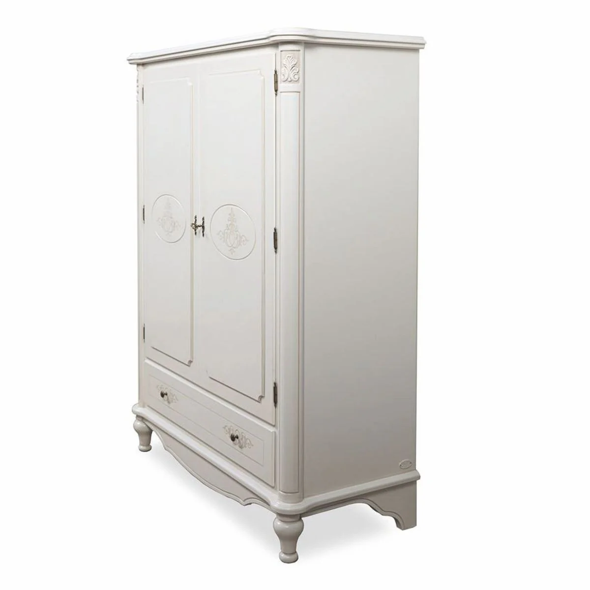 Luxury baroque bar cabinet white H. 160 cm - baroque style bar furniture