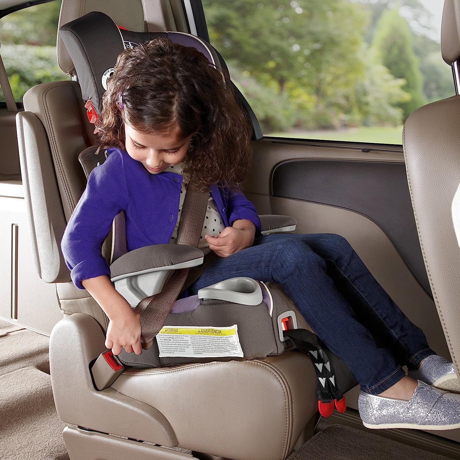 Affix-Sitzerhöhung mit hoher Rückenlehne und Verriegelungssystem, Atomic