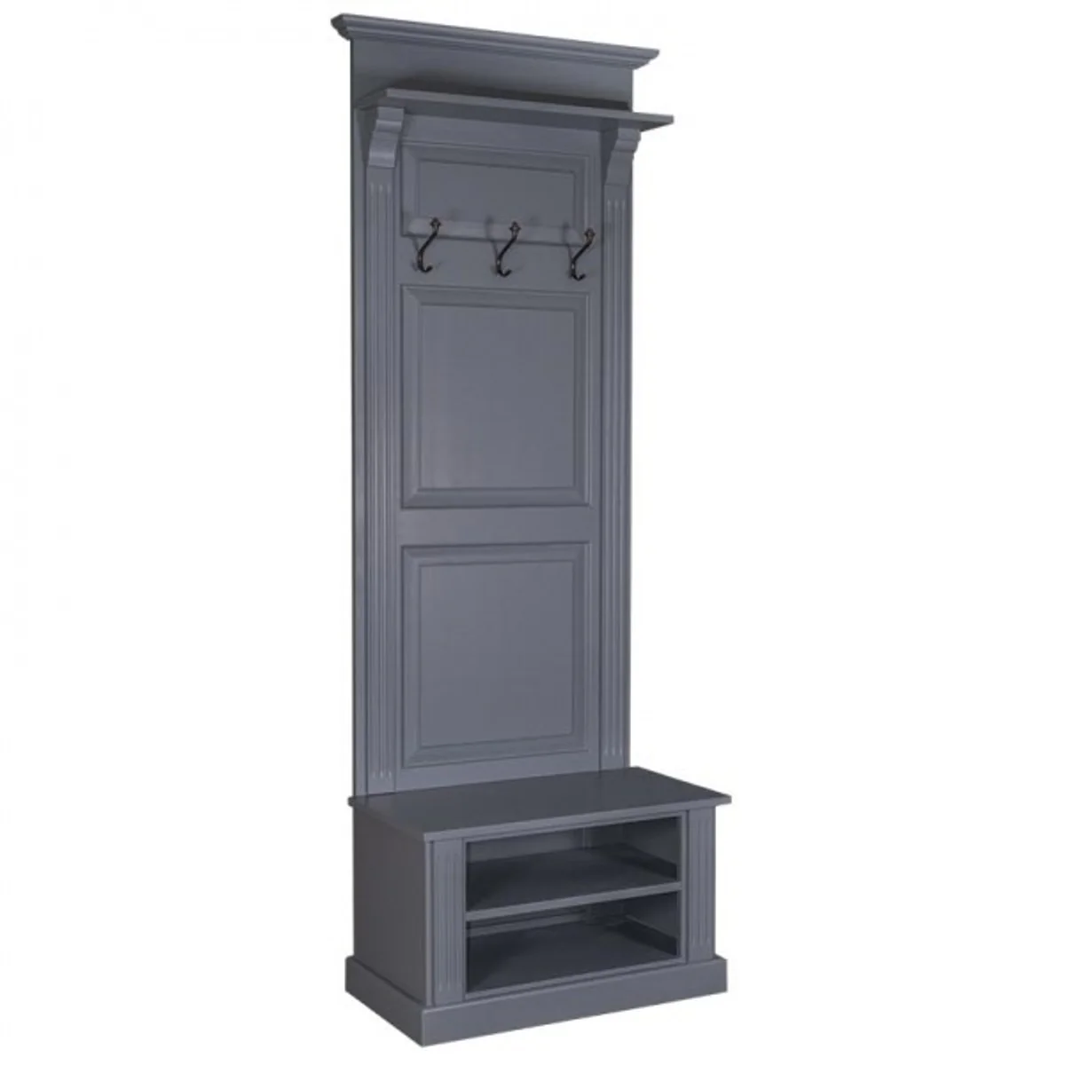 Art Nouveau wall wardrobe with storage compartments - country house style wardrobe