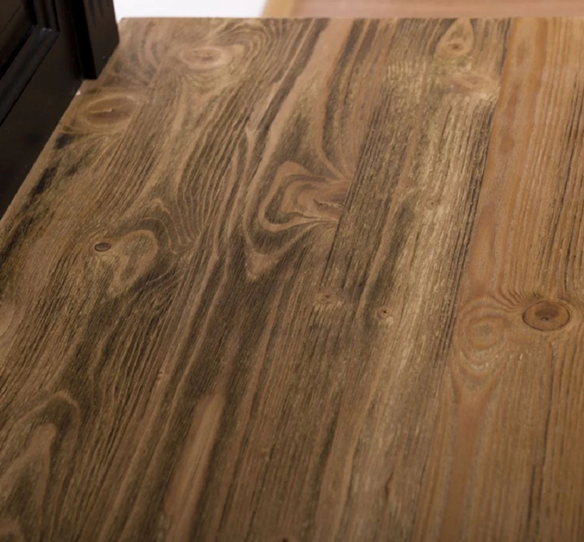 Country house style solid wood wardrobe black / brown 79 x 41 x H. 210 cm - wall wardrobe - hallway cabinet - hallway furniture - wardrobe furniture - country house style furniture