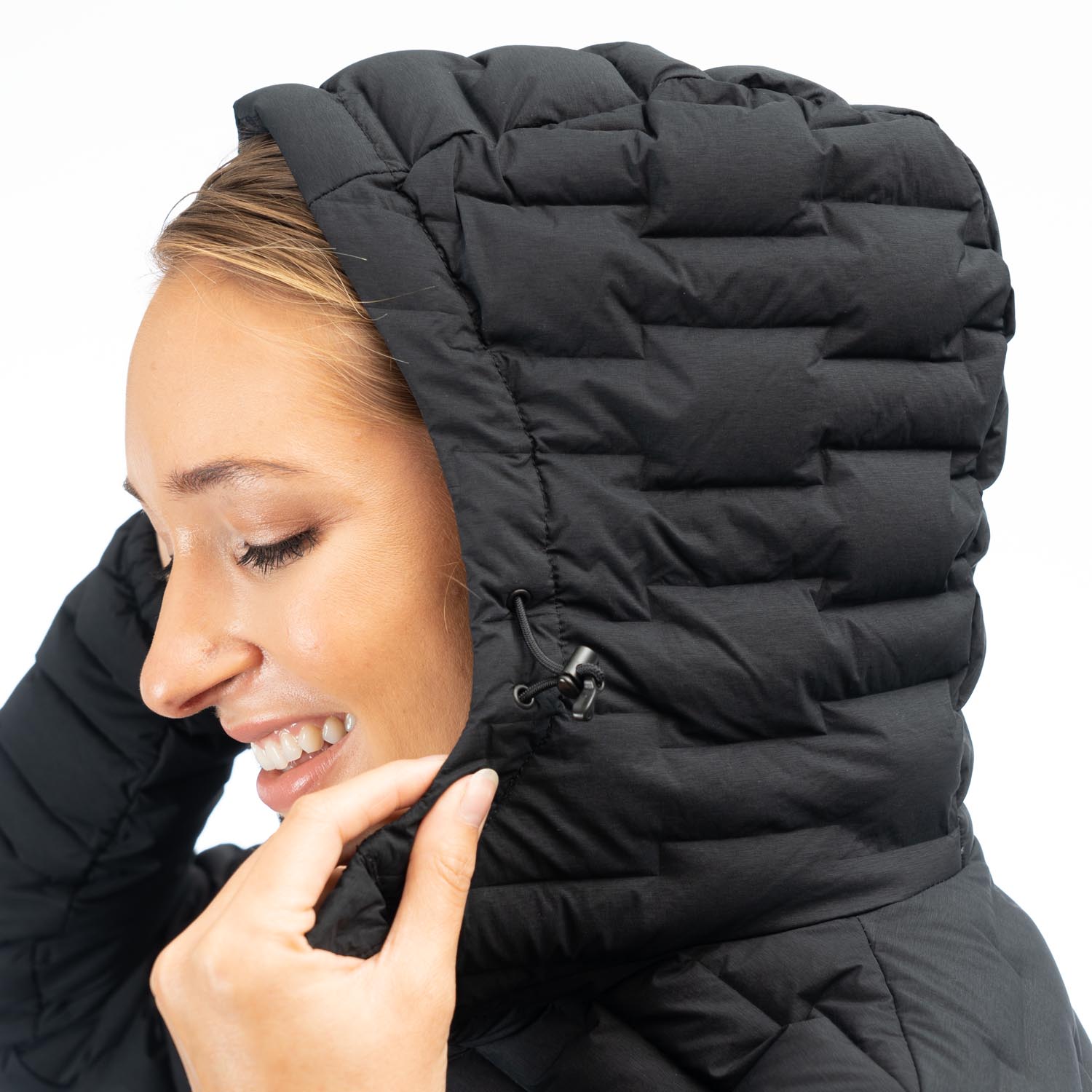 Luna stretch down jacket with hood