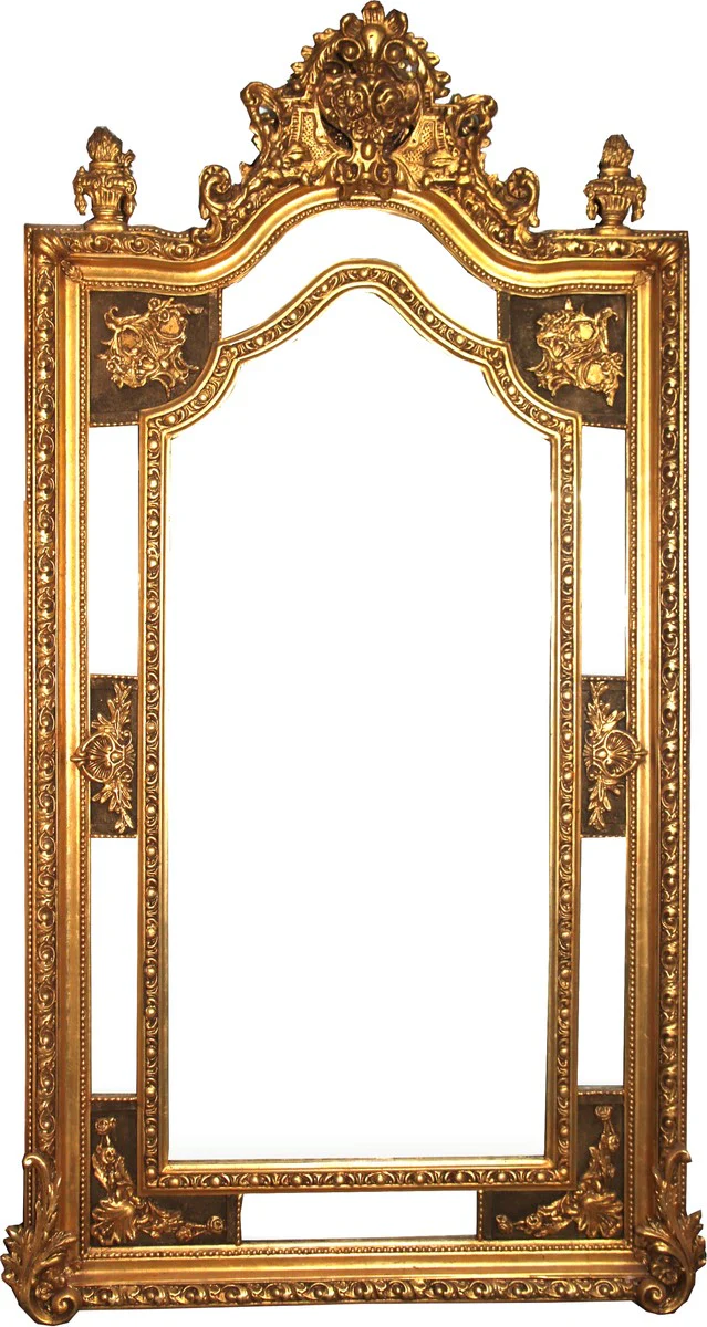 Huge Baroque wall mirror gold antique style 115 x H. 215 cm - Magnificent Baroque mirror with beautiful decorations