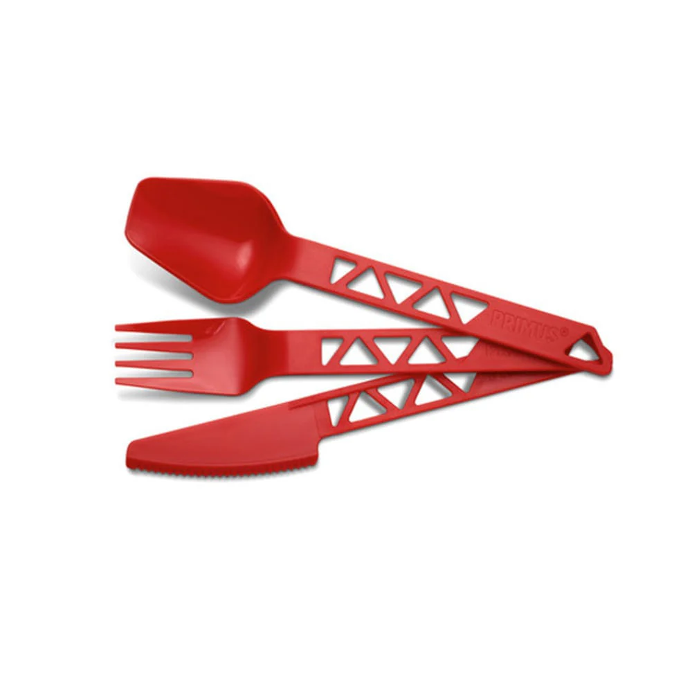 Primus Leichte Trailcutlery Tritan Rojo - Set de cubiertos