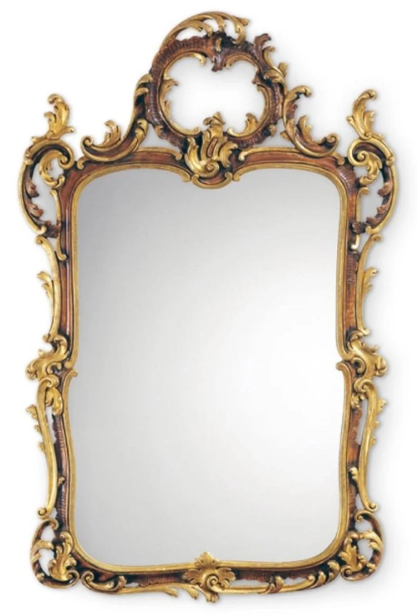 Luxury Baroque Mirror Brown / Black / Gold - Handmade Italian Baroque Style Wall Mirror - Luxury Furniture in Baroque Style - Luxury Quality - Made in Italy - Baroque Furniture