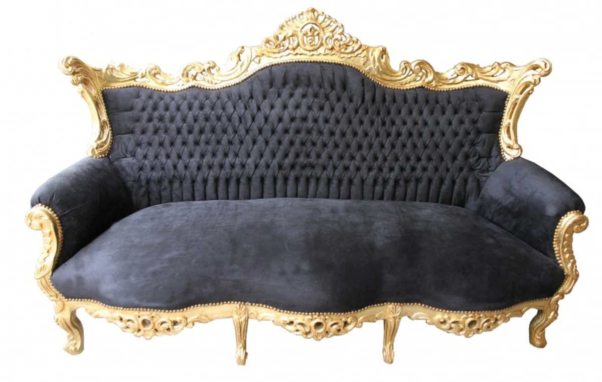 Baroque Sofa Master Black/Gold
