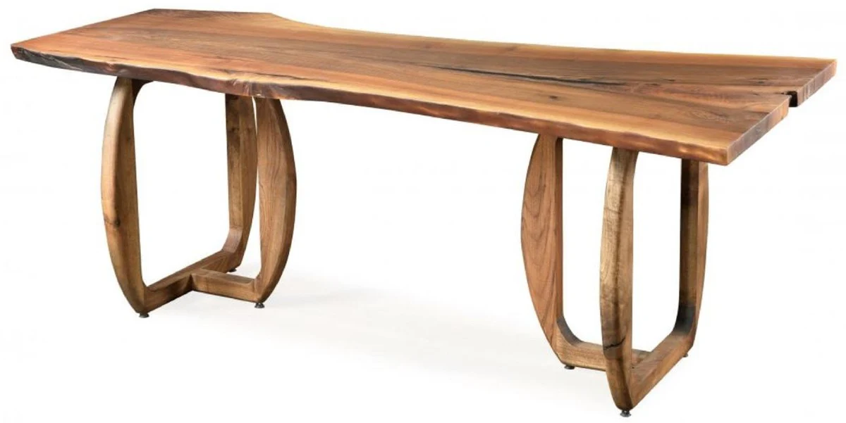 Luxury solid wood dining table brown 200 x 100 x H. 76 cm - Kitchen table made of solid walnut wood - Dining room furniture - Solid wood furniture - Luxury furniture