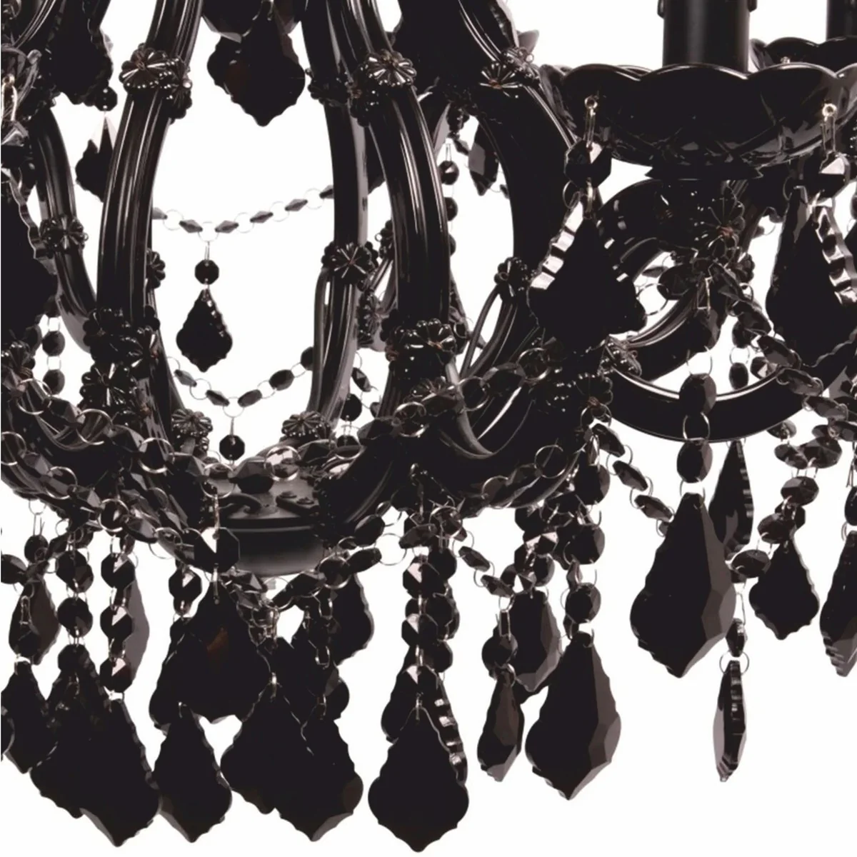 Baroque crystal chandelier black Ø 73 x H. 78 cm - Baroque lights