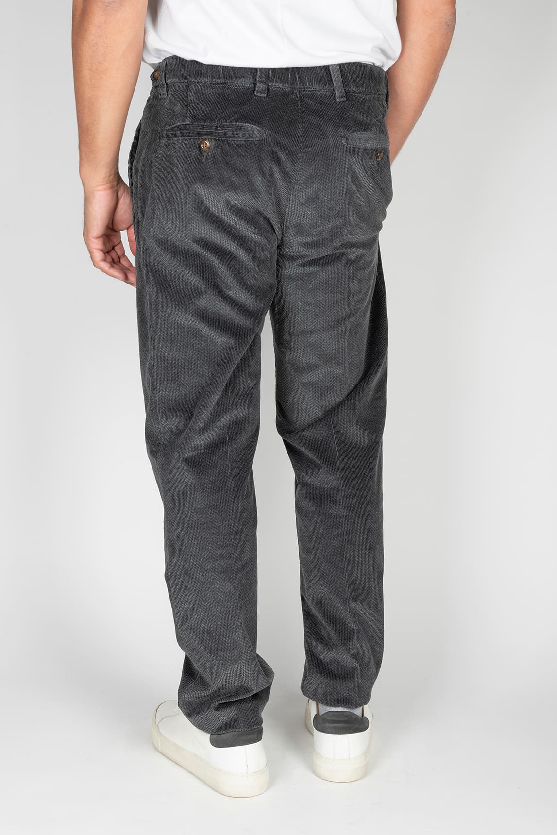 Rivera-Spain My Myths graue Fischgrätenhose