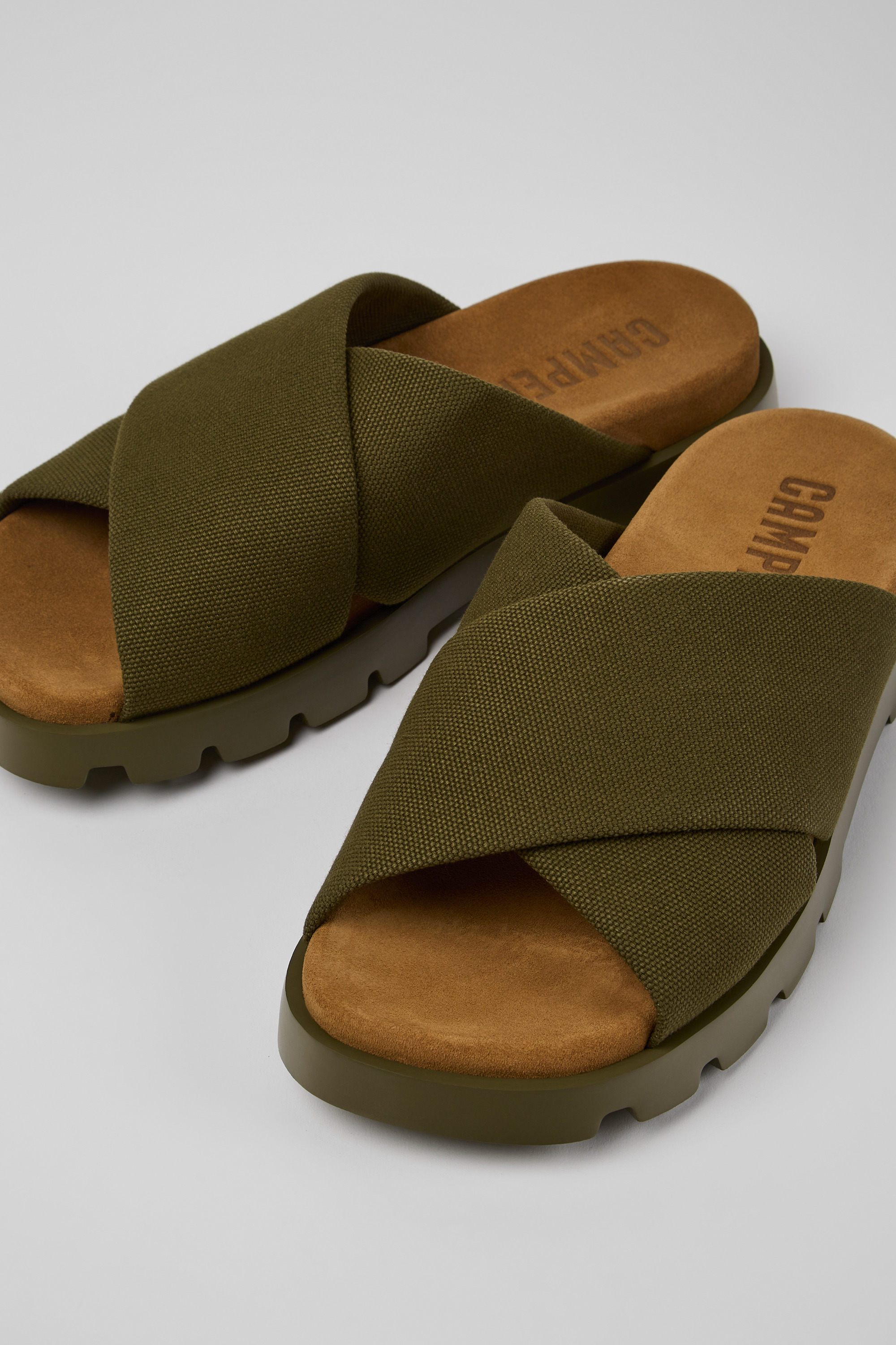 Brutus Sandal - Grün recycelte Baumwollsandalen für Herren