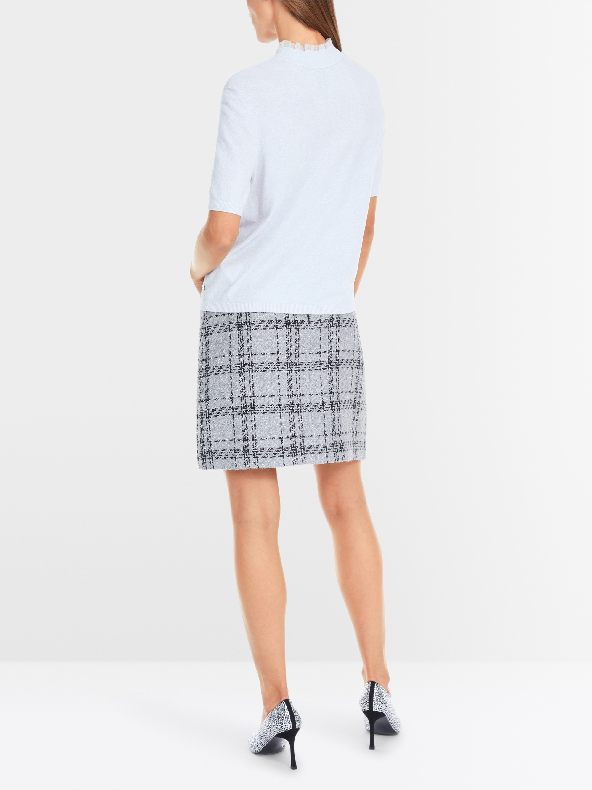 Marc-Cain Kurzarmpullover in glitzernder Eleganz