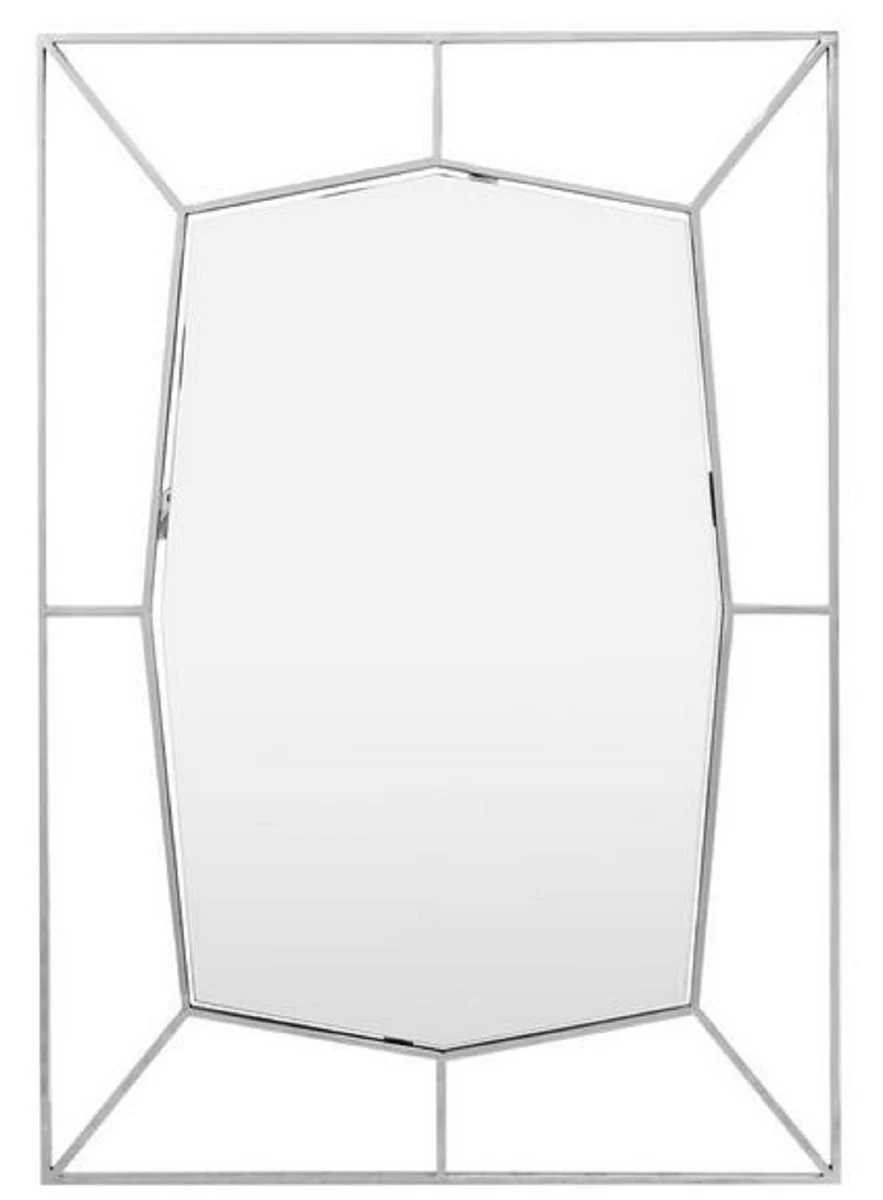 Designer wall mirror silver 67 x H. 100 cm - stainless steel mirror - luxury decorative accessories