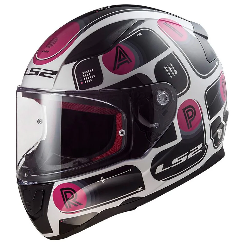CASCO LS2 FF353 RAPID BRICK - NEGRO / ROSA - L