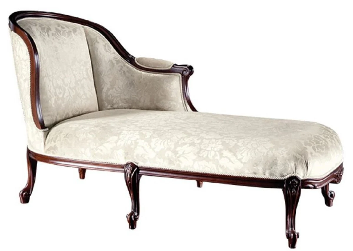 Luxury baroque chaise longue gold / dark brown 166 x 78 x H. 90 cm - furniture in the baroque style