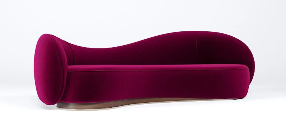 Luxury Velvet Sofa Purple 280 cm - Living Room Sofa & Hotel Furniture