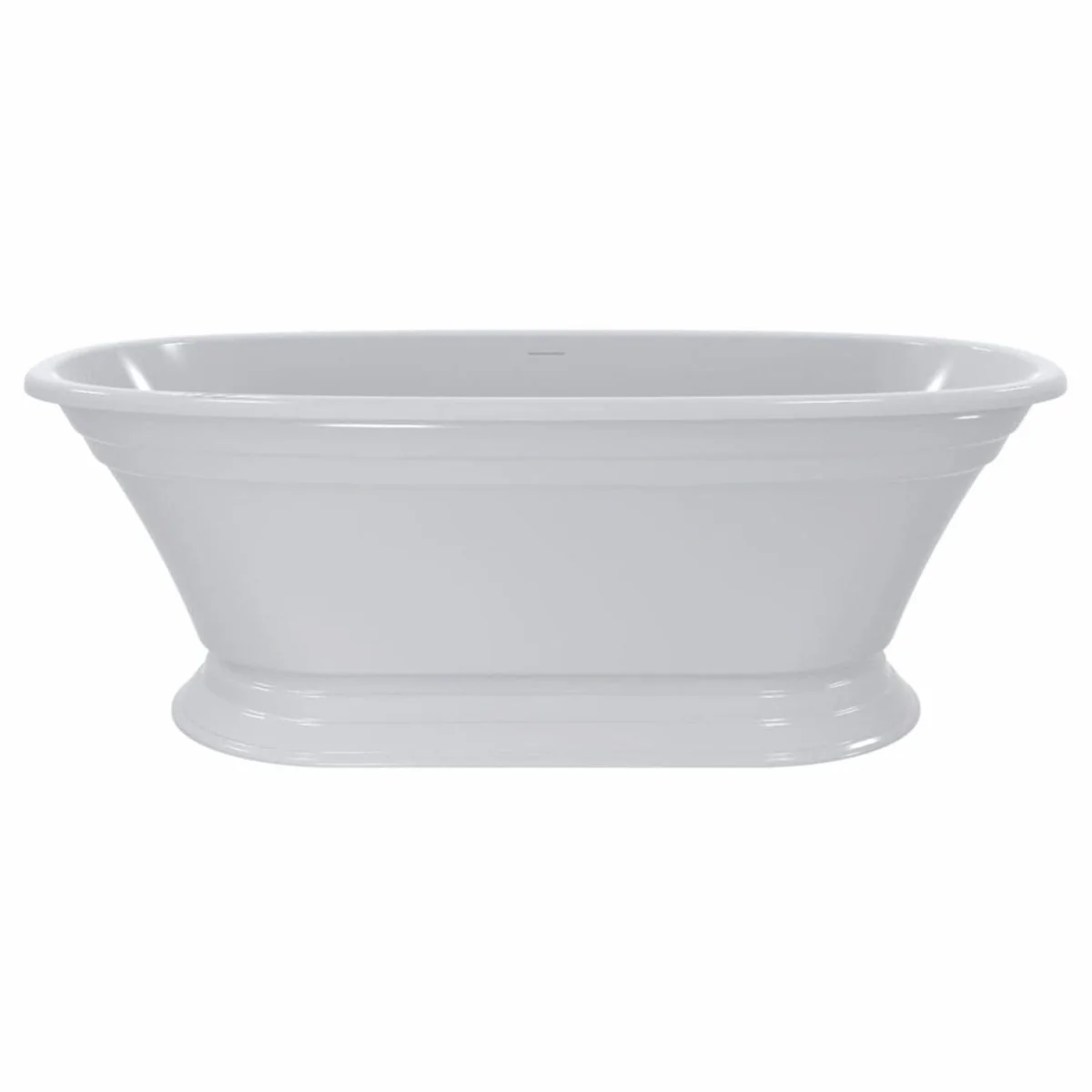 Freestanding luxury Art Deco bathtub high gloss white 175 cm