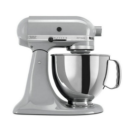 Artisan 5 Qt. 10-Speed Metallic Charcoal Stand Mixer mit Flat Beater, Wire Whip und Dough Hook Attachments