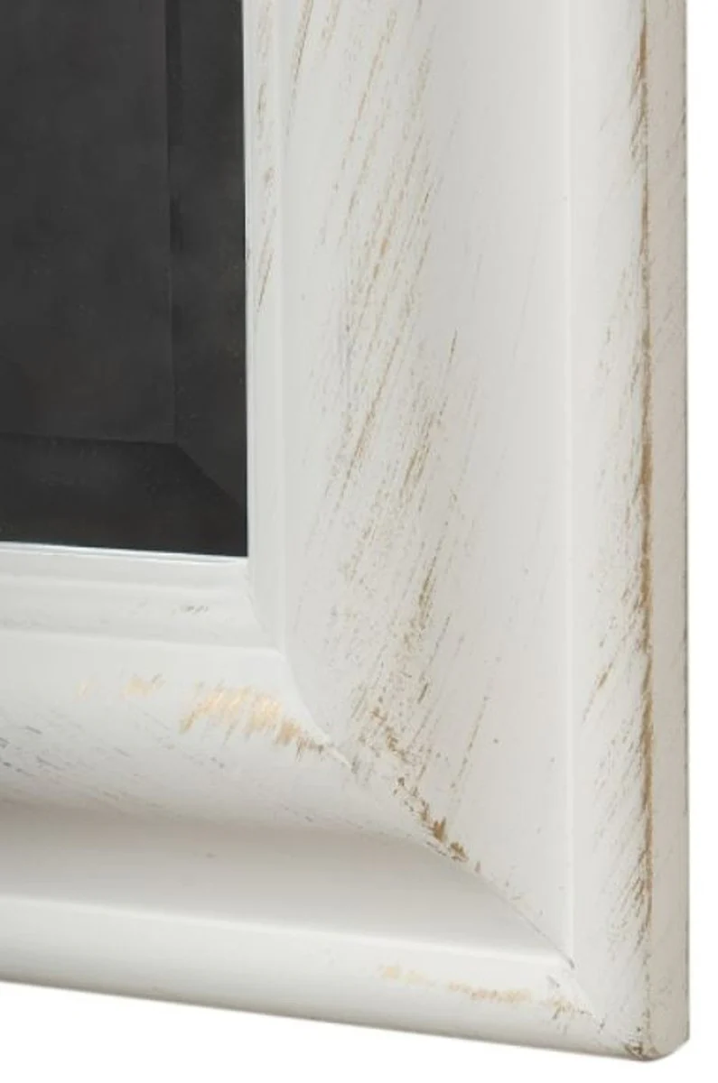 Country house style wall mirror antique white / gold 62 x H. 187 cm - handmade mirror with wooden frame