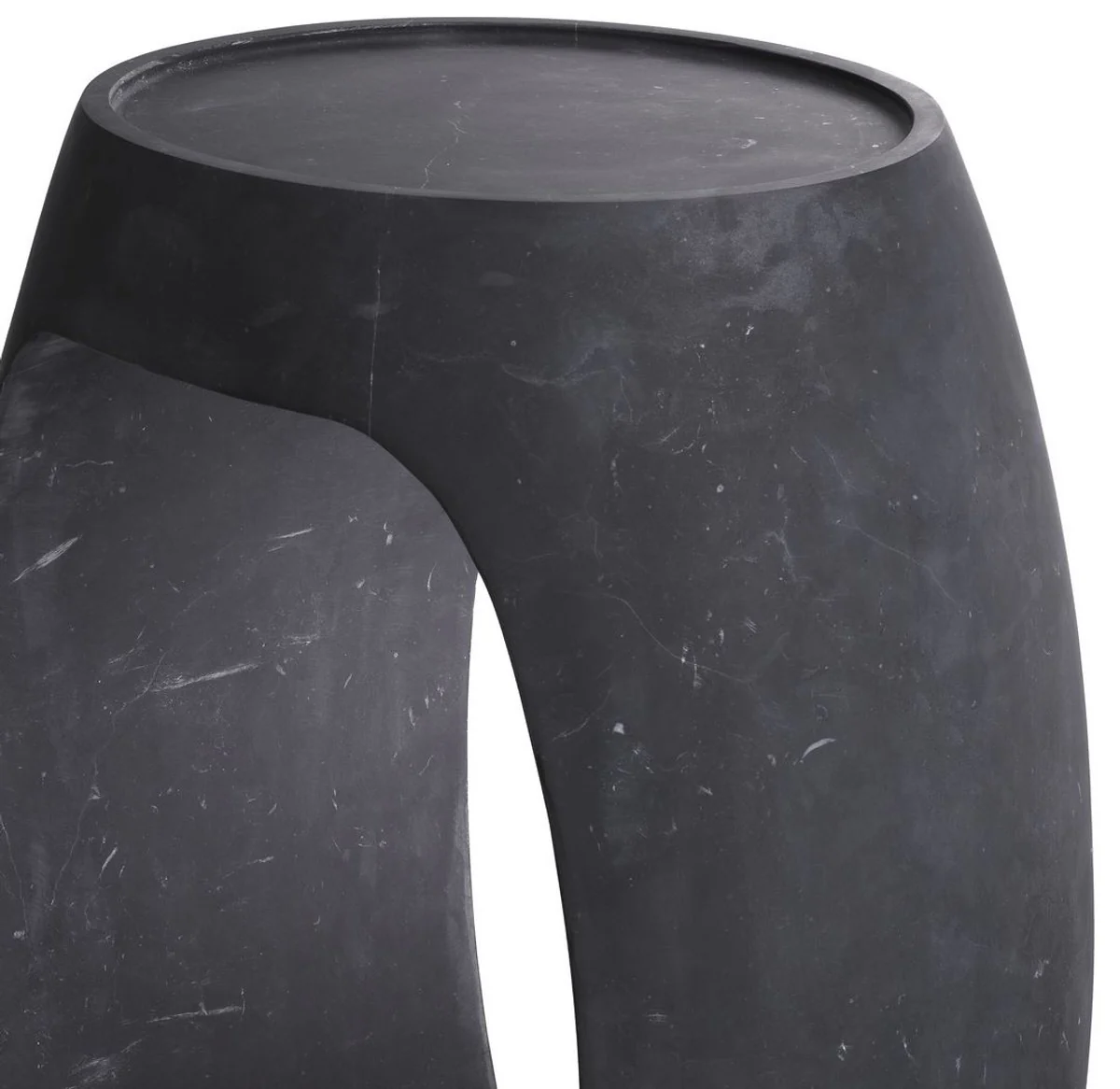 Luxury marble side table black 37 x 29 x H. 55.5 cm - Marble Furniture - Luxury Quality