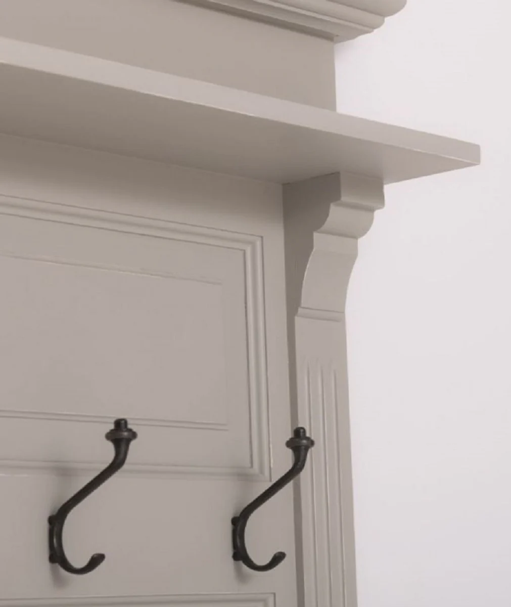 Country house style solid wood wardrobe gray / natural colors 120 x 41 x H. 210 cm - wall wardrobe - hallway cabinet - hallway furniture - wardrobe furniture - country house style furniture