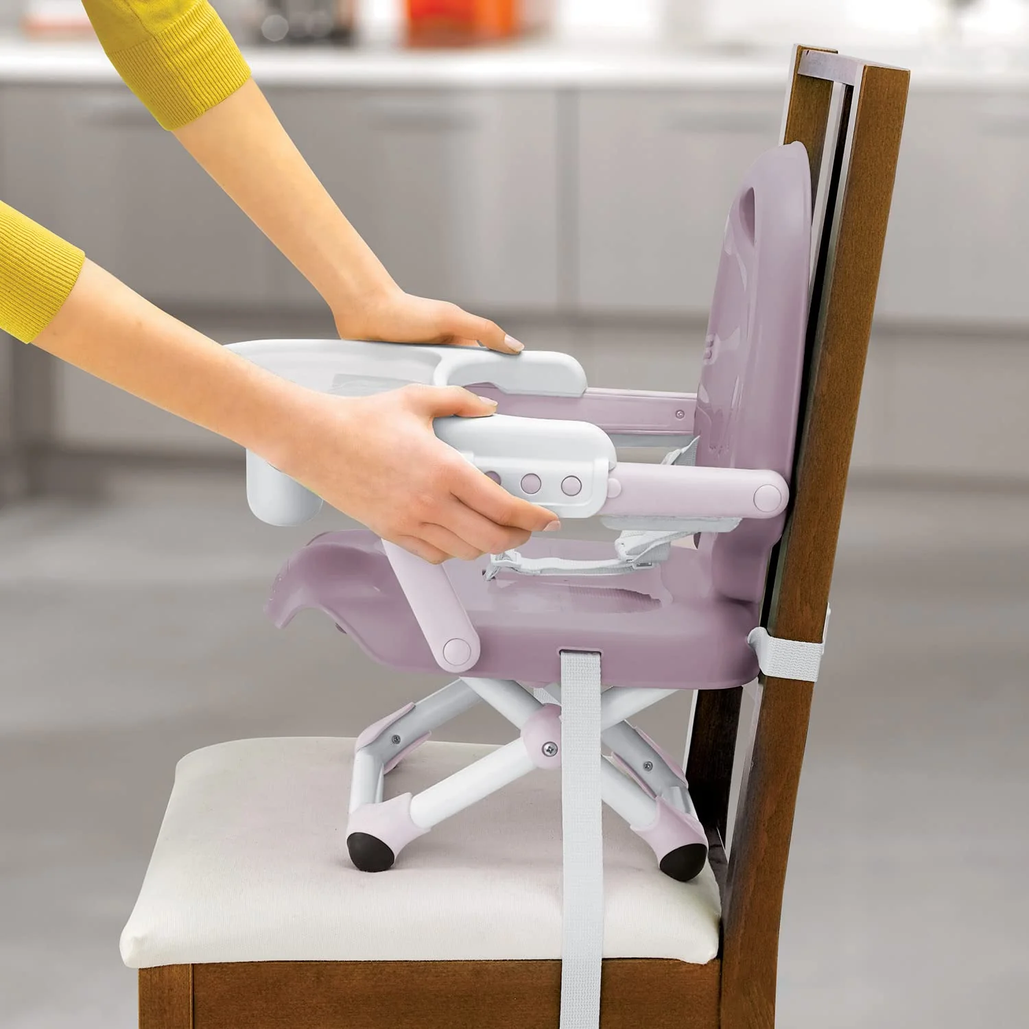 Taschen-Snack-Sitzerhöhung, Grau