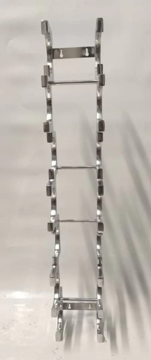 Aluminium Wand Weinregal Silber H. 84 cm - Deko Accessoires