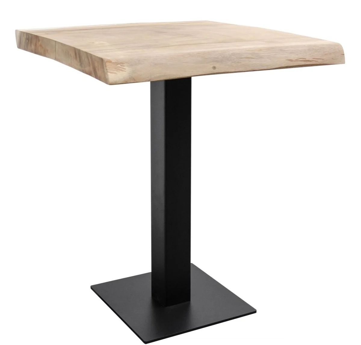 Luxury bar table with Soar wood table top natural color / black - luxury collection