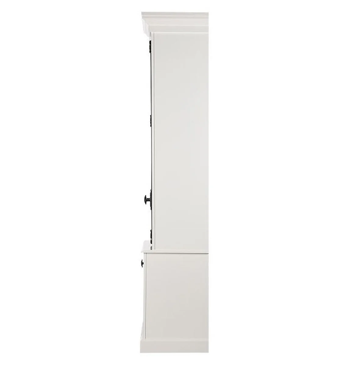 Solid wood cupboard white with generous storage space 48 x 88 x 245cm with 4 doors