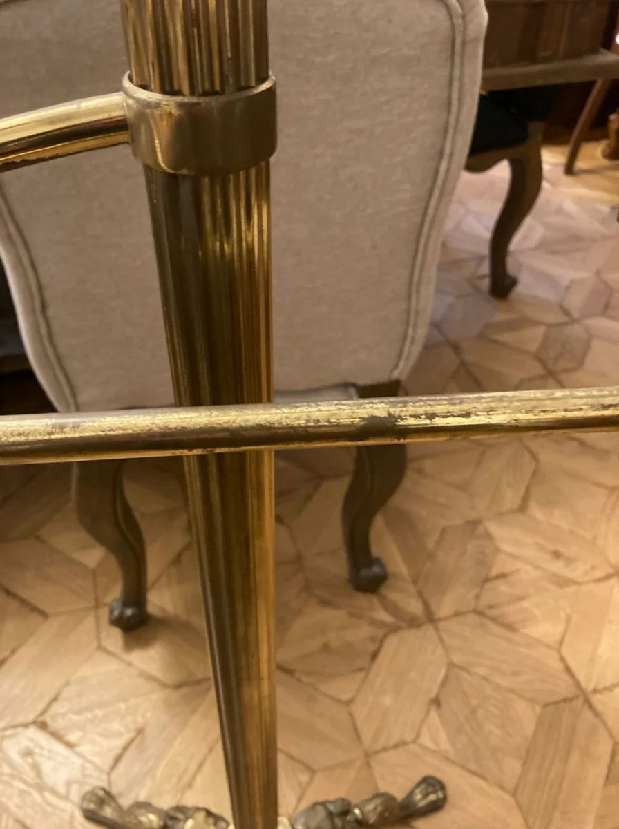 Luxury Baroque Dressboy Antique Gold / Brown 47 x 47 x H. 121 cm - Antique Style Clothes Rack - Coat Rack - Mute Servant - Bedroom Accessories - Baroque Furniture