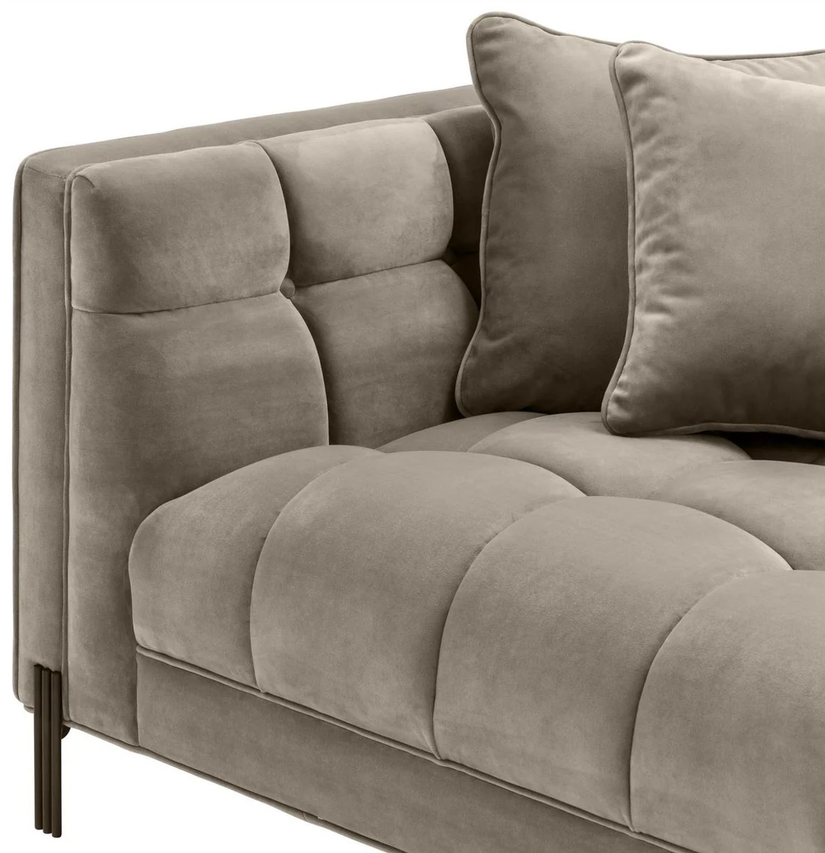 Designer living room sofa multicolored / black 185 x 87 x H. 90 cm - luxury furniture