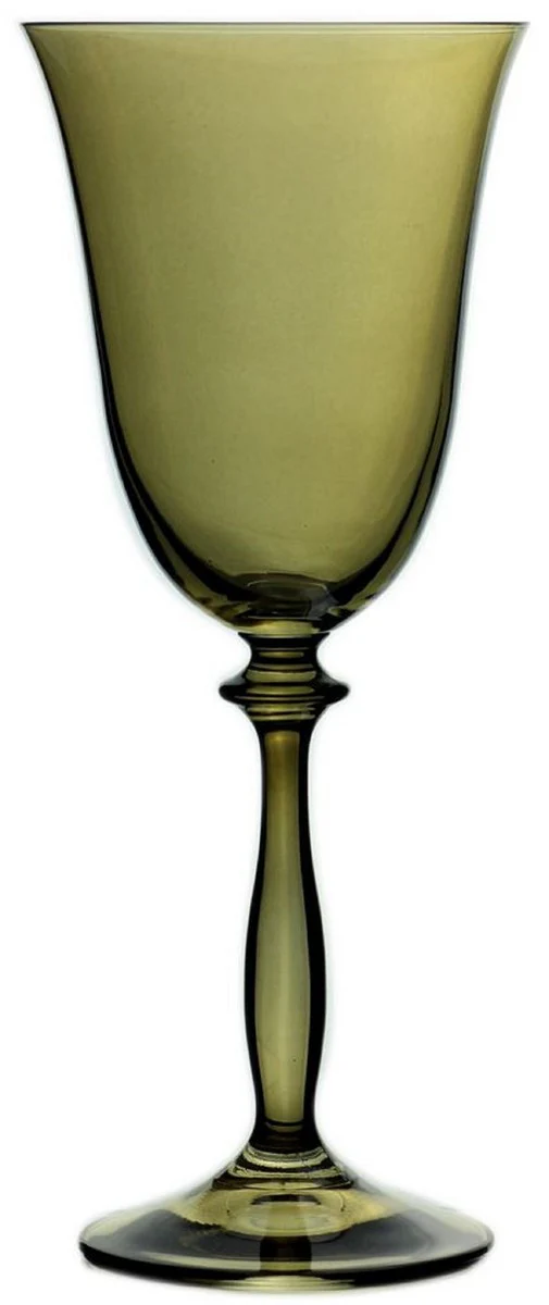 Luxury Baroque white wine glass set of 6 amber Ø 8.5 x H. 21 cm - Handmade wine glasses - Hotel & Restaurant Accessories - Luxury quality