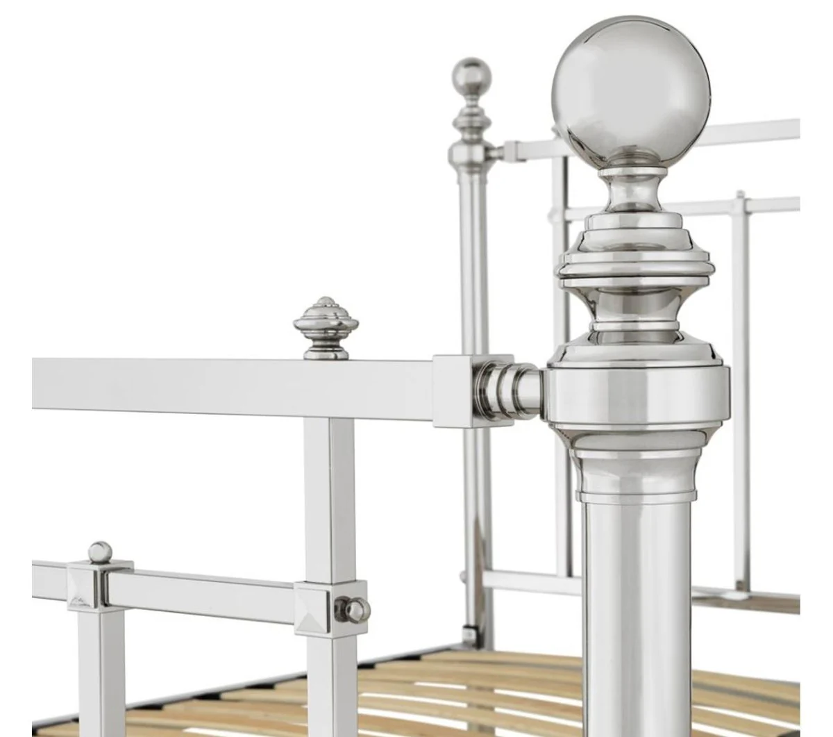 Luxury bed silver 186.5 x 225 x H. 145 cm - designer furniture