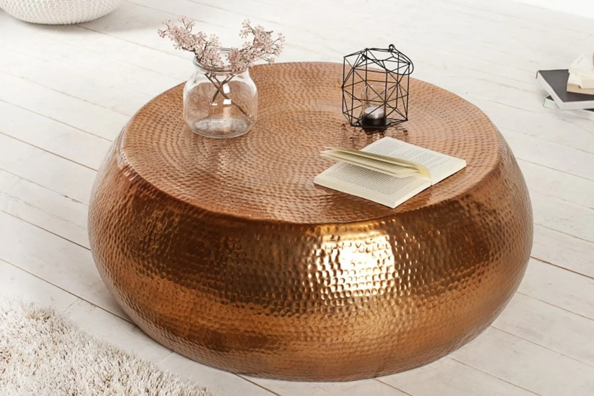 Luxury coffee table copper 82 cm copper - living room salon table