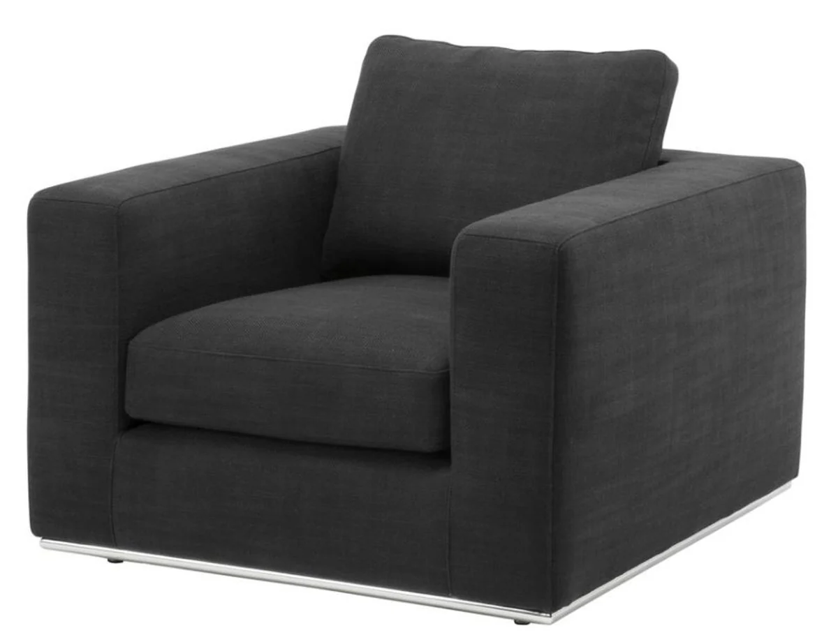 Luxus Sessel Schwarz 94 x 100 x H. 76 cm - Hotel Sessel Möbel