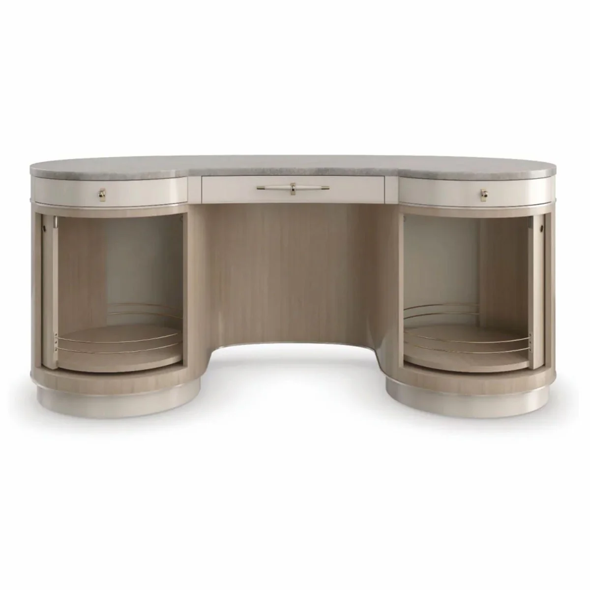 Luxury Dressing Table Gray / Brown / Gold 171 cm - Hotel & Bedroom Furniture