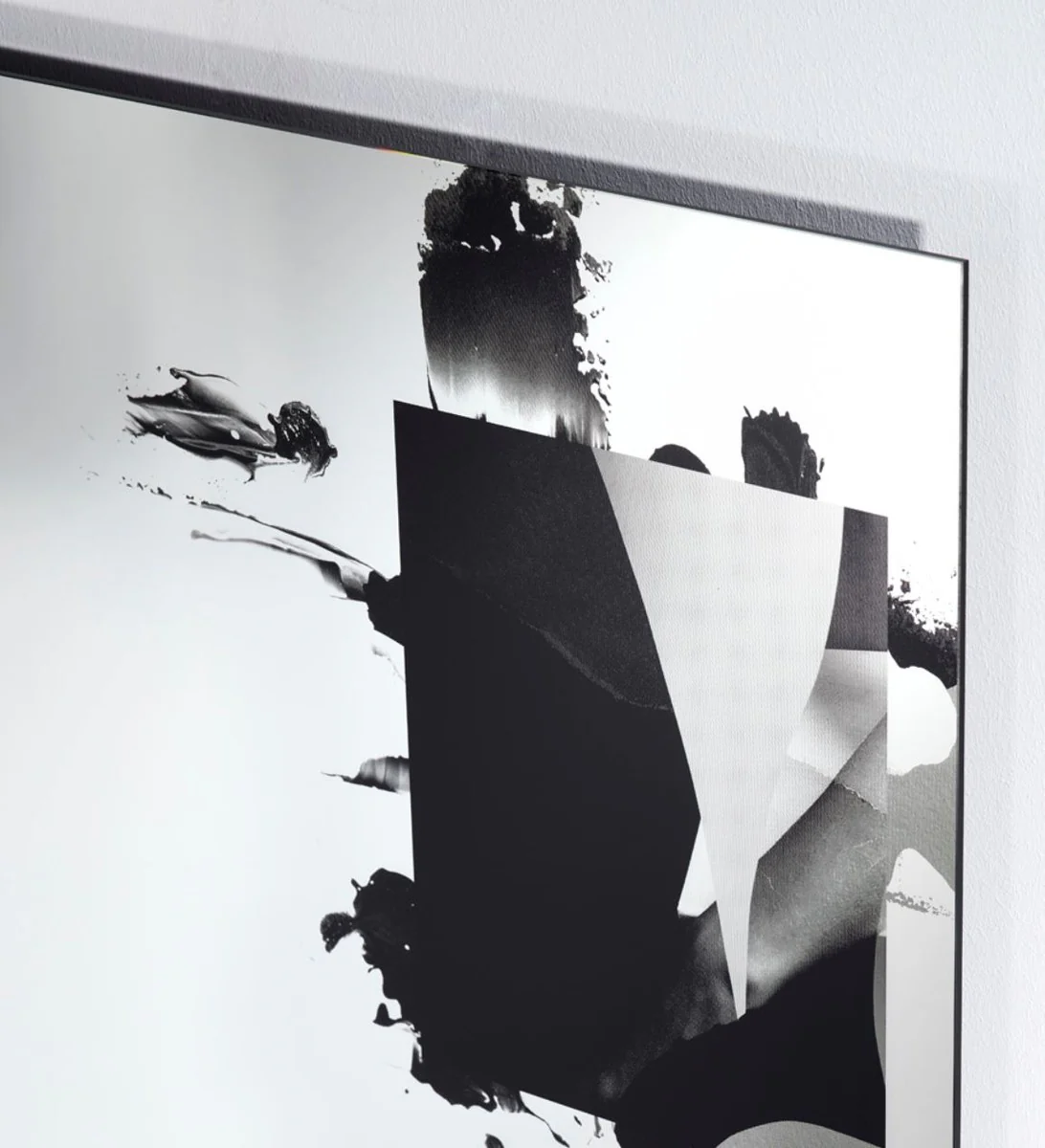 Designer living room wall mirror black 70 x H. 105 cm - luxury furniture