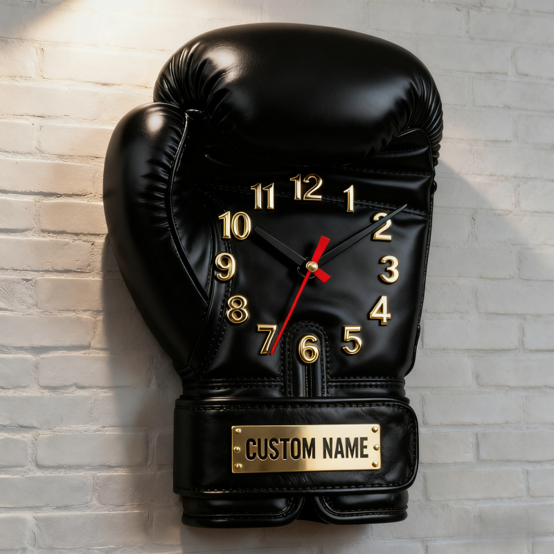 Personalized Boxing Glove Wall Clock-$36.00-Photo to 3d art