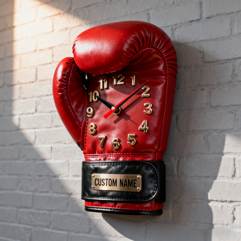 Personalized Boxing Glove Wall Clock-$36.00-Photo to 3d art