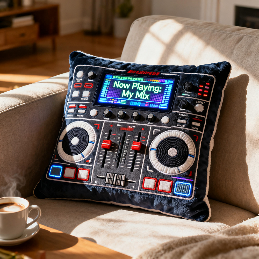 Personalized DJ pillow-$38.00-Photo to 3d art
